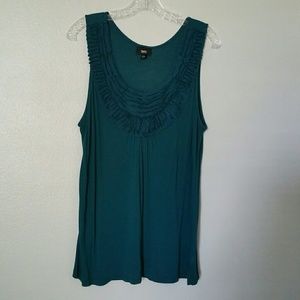 Mossimo Green Sleeveless Top w/Detail on Front XXL